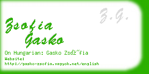 zsofia gasko business card